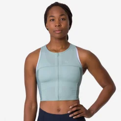 Women's Cropped Zip Tank><noscript><img width=